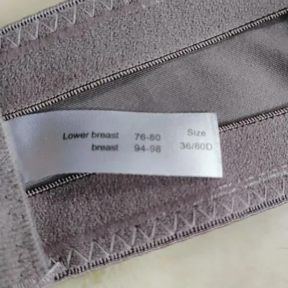 Soma Enbliss Strapless Multi-Way Bra - Front Adjust Stay-Put - Gray - Size 36D - Picture 7 of 13